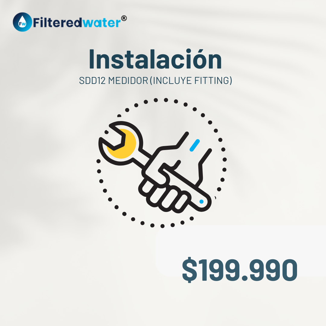 Instalación SDD12 medidor (Incluye fitting)